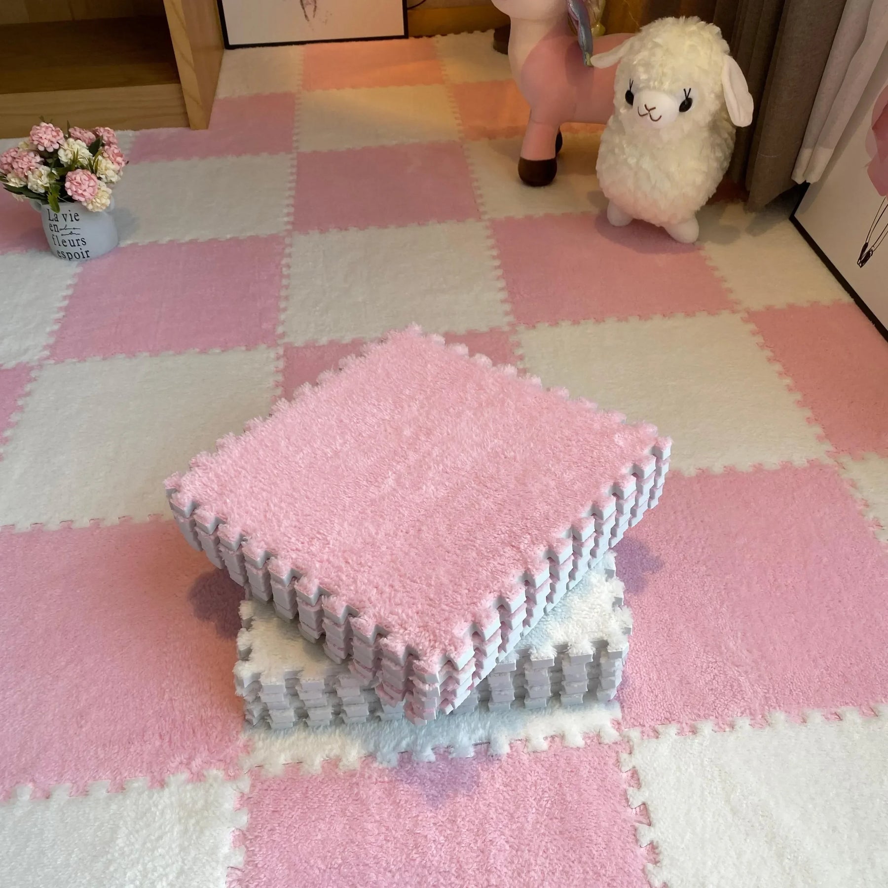 Tapete Modular de Pelúcia E Bela Casa (10%Off na Segunda Unidade)