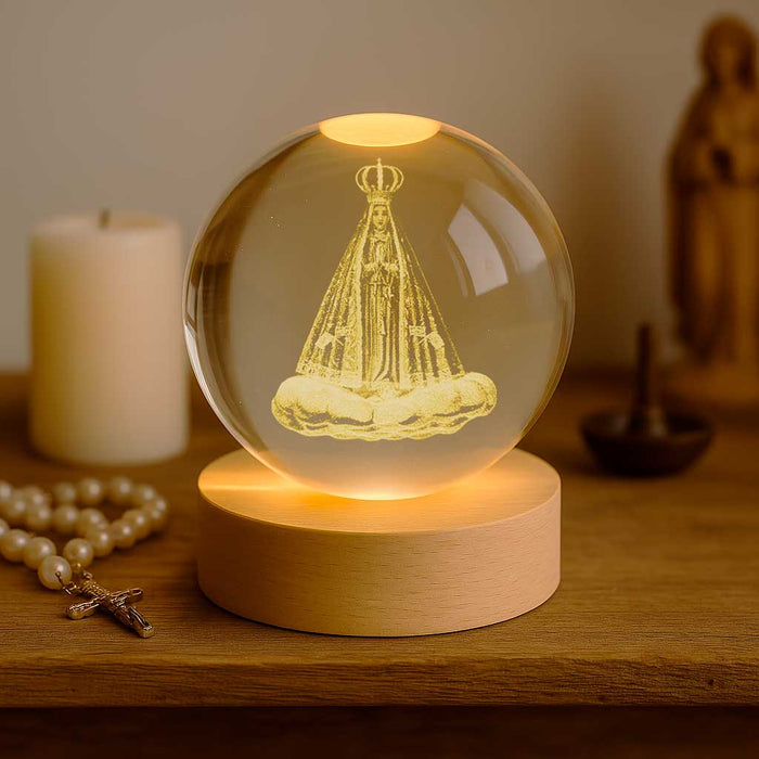 Luminária de Mesa Led Bola de Cristal - Elegância e Sofisticação para Sua Casa