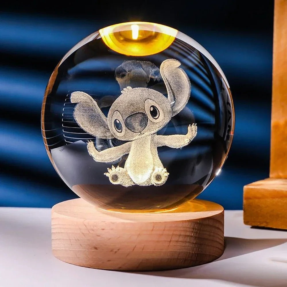 Luminária de Mesa Led Bola de Cristal - Elegância e Sofisticação para Sua Casa
