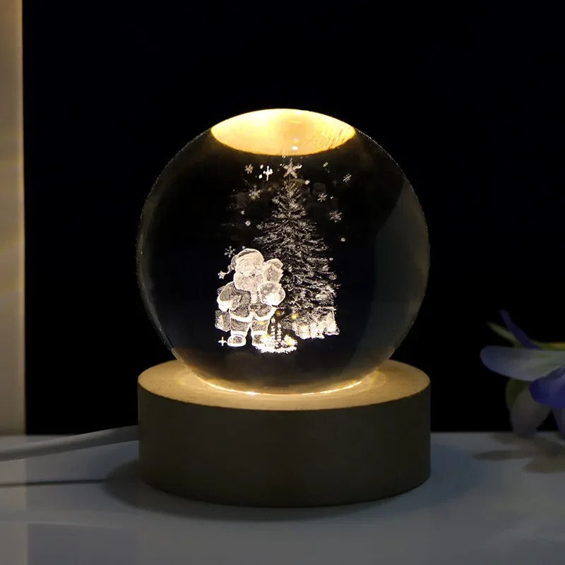 Luminária de Mesa Led Bola de Cristal - Elegância e Sofisticação para Sua Casa