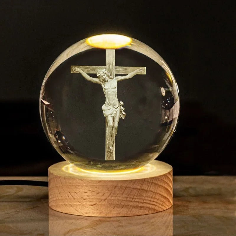 Luminária de Mesa Led Bola de Cristal - Elegância e Sofisticação para Sua Casa