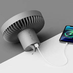 Ventilador de Coluna Portatil Recarregavel de Mesa
