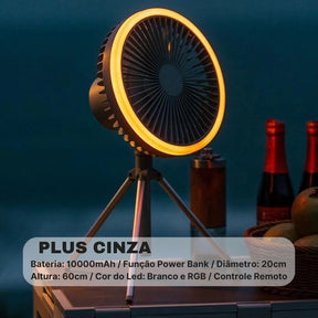 Ventilador de Coluna Portatil Recarregavel de Mesa
