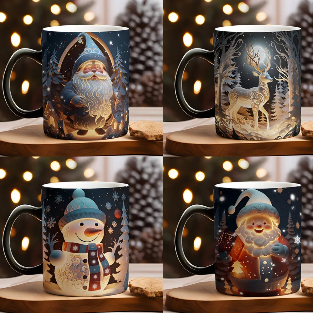 Caneca Mágica de Natal - Papai Noel e Amigos