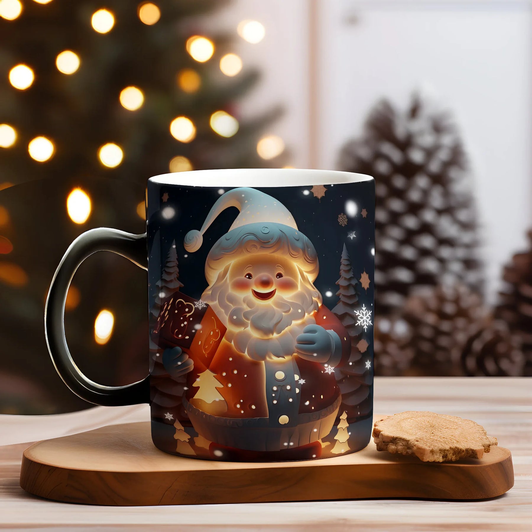 Caneca Mágica de Natal - Papai Noel e Amigos