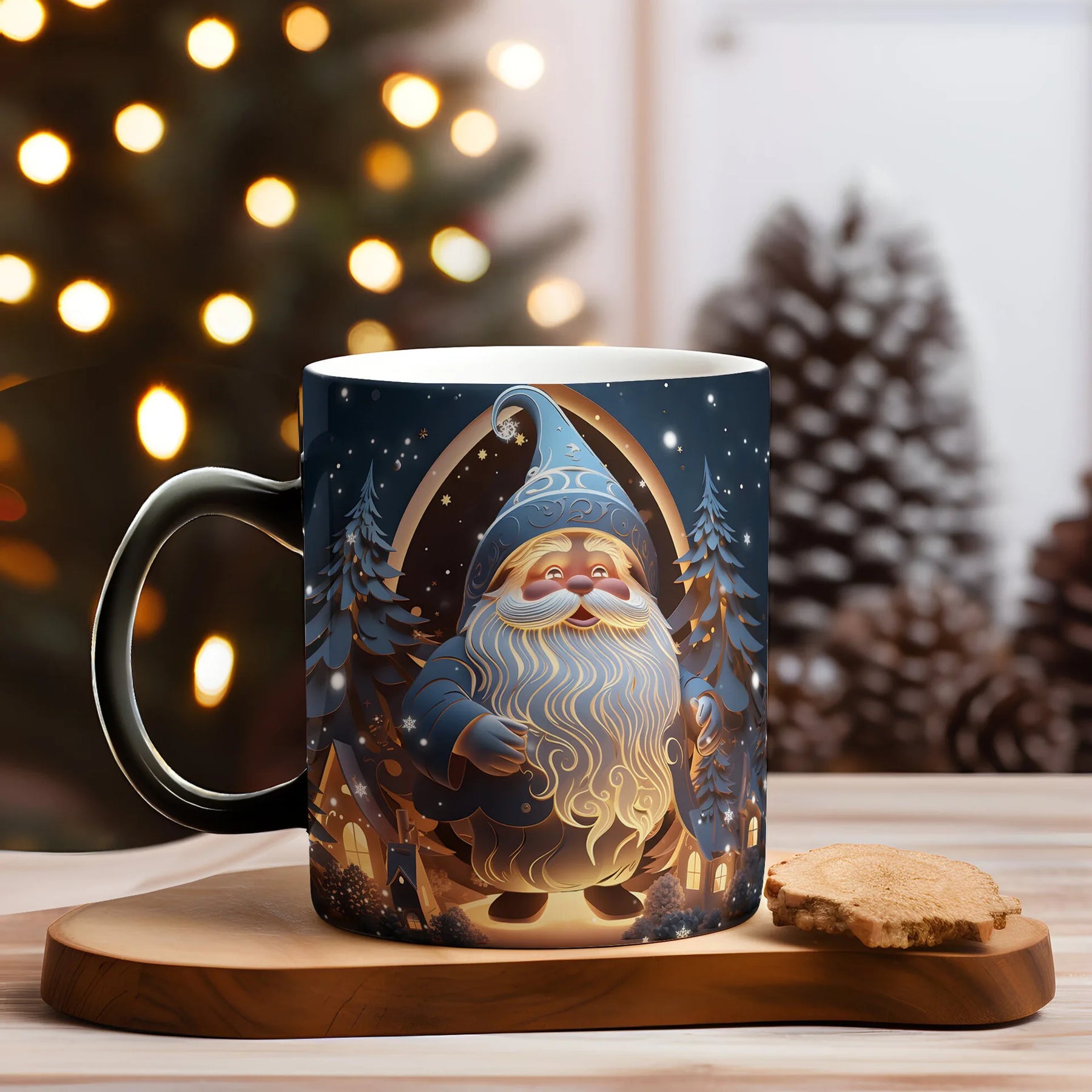 Caneca Mágica de Natal - Papai Noel e Amigos