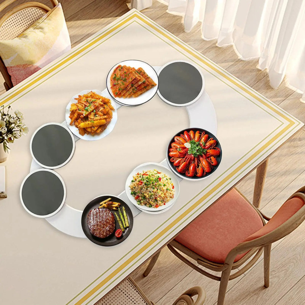 Bandeja de Mesa Giratória Exclusivo E Bela Casa