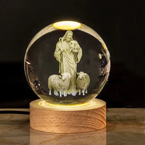 Luminária de Mesa Led Bola de Cristal - Elegância e Sofisticação para Sua Casa