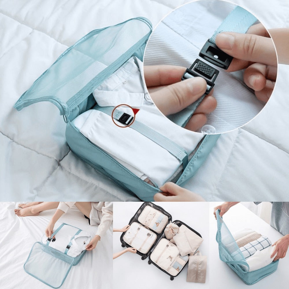 Kit 7 Bolsas Organizadoras Para Mala de Viagem STORAGE BAG - [FRETE GRATIS PARA TODO BRASIL]