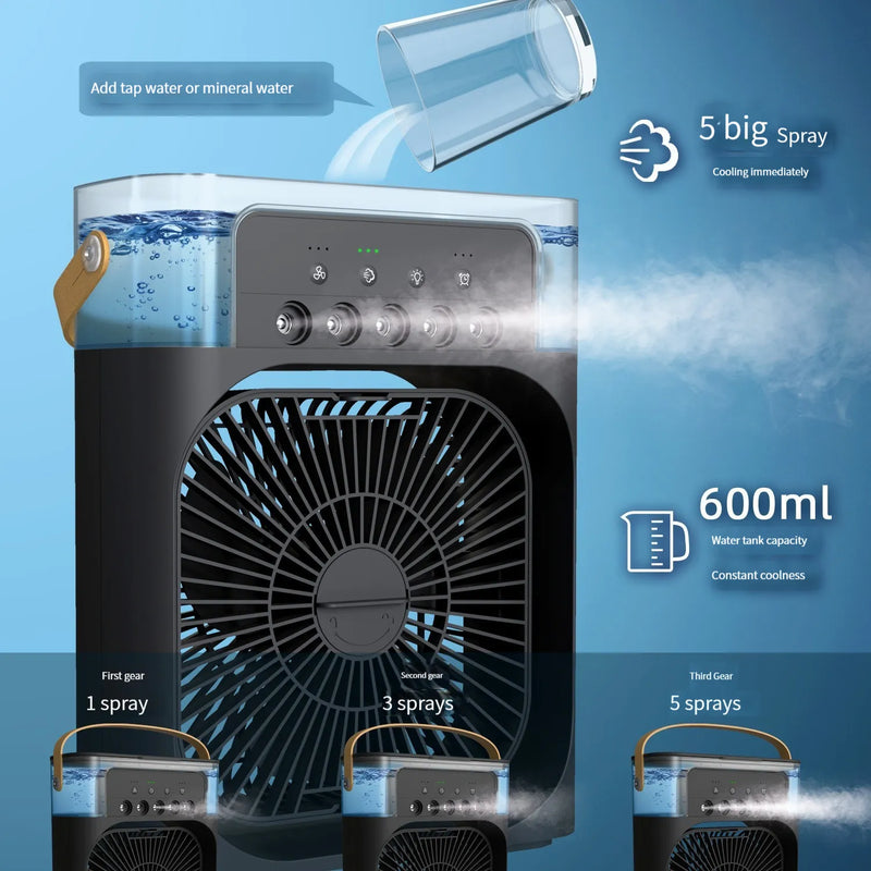 Ventilador e Umidificador de Ar Portátil