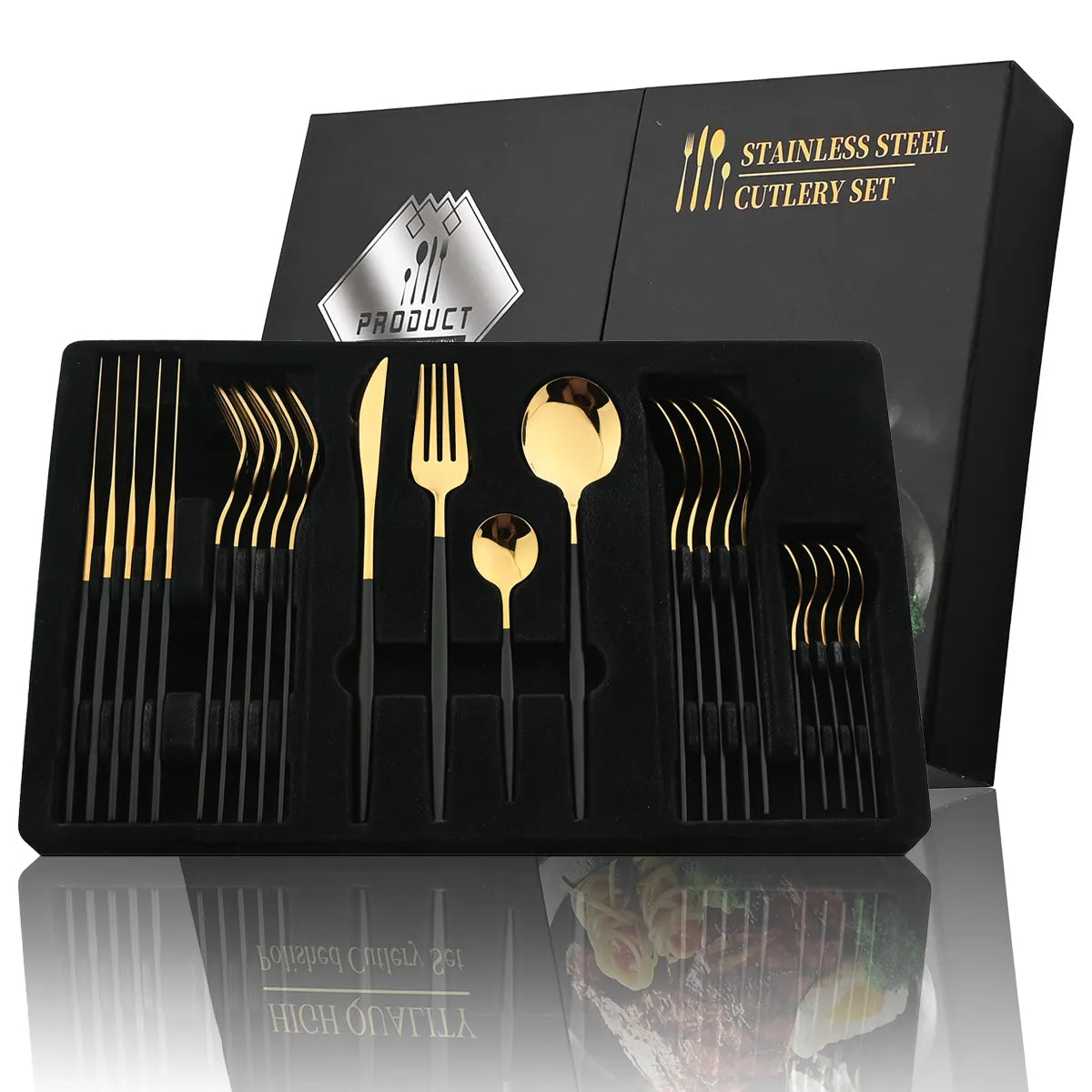 Jogo de Talheres Luxuoso com 24 Pcs (Oferta de Lançamento)